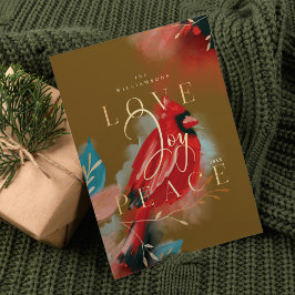 Cartão De Festividades Amar Joy & Peace Red Cardincolor Verde