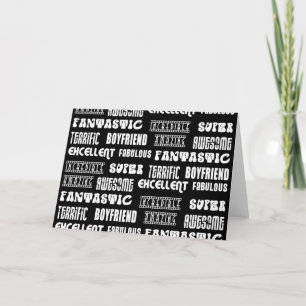 Cartão De Festividades Amazing Awesome Excellent Fabulous... Boyfriend