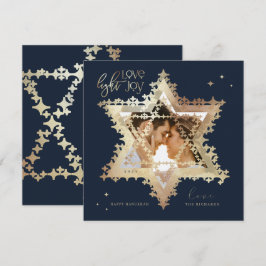Cartão De Festividades Ame Joy Light Elegante Estrela Dourada de David Ph