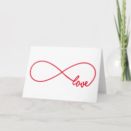 Cartão De Festividades Ame para sempre, sinal vermelho da infinidade,