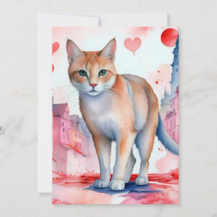 Cartão De Festividades Ame um gato 