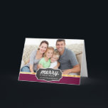 Cartão De Festividades Ameixa do sinal do quadro da banda da folha de<br><div class="desc">Envie e mensagem especial extra com estilo e pizzazz este ano… Personalizado com seus detalhes & fotos meus produtos modernos do feriado são certos estar para fora da agitação dos cumprimentos seus amigos e a família receberá esta estação e fará uma lembrança especial que seja estimada por muito tempo após...</div>