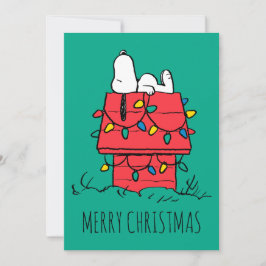 Cartão De Festividades Amendoins | Cachorro de Snoopy com Luzes