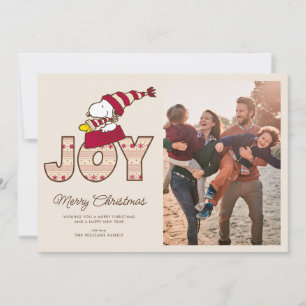 Cartão De Festividades Amendoins   Passeio De Snoopy & Woodstock Joy