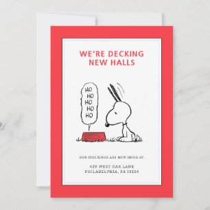 Cartão De Festividades Amendoins   Prato de comida Ho Ho Ho do Snoopy