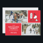 Cartão De Festividades Amendoins | Prato de comida Snoopy Ho Ho Ho<br><div class="desc">Snoopy é um lindo beagle da história em quadrinhos Peanuts de Charles Schulz. Durante o Natal,  ele muitas vezes se disfarça de Papai Noel,  trazendo alegria e risadas para todos.</div>