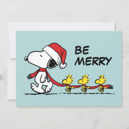 Cartão De Festividades Amendoins | Snoopy & Friends Winter Add Your Photo