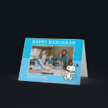Cartão De Festividades Amendoins | Snoopy Happy Hanukkah<br><div class="desc">Envie este cartão de feriado do Peanuts divertido. Personalize com sua foto.</div>