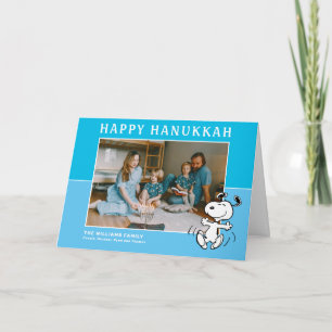 Cartão De Festividades Amendoins   Snoopy Happy Hanukkah