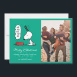 Cartão De Festividades Amendoins | Snoopy Ho Ho Comida Dish<br><div class="desc">Snoopy é um belo beagle da banda desenhada de amendoins de Charles Schulz. Durante o Natal,  ele costuma vestir-se como Papai Noel,  trazendo alegria e riso a todos.</div>