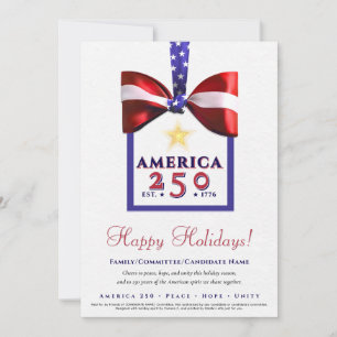 Cartão De Festividades América 250 Patriótico Calendário Campanha 2026