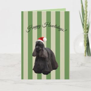 Cartão De Festividades American Cocker Spaniel Holiday Card
