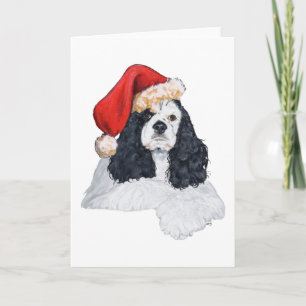 Cartão De Festividades American Cocker Spaniel Natal