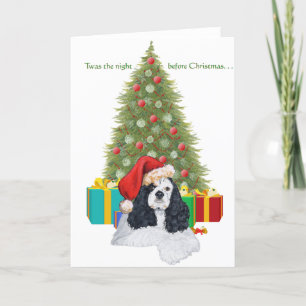 Cartão De Festividades American Cocker Spaniel Natal