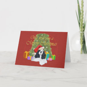 Cartão De Festividades American Cocker Spaniel Natal