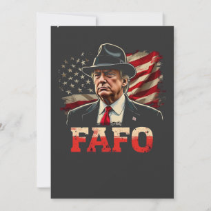 Cartão De Festividades American Donald Trump FAFO EUA Flag Patriotic