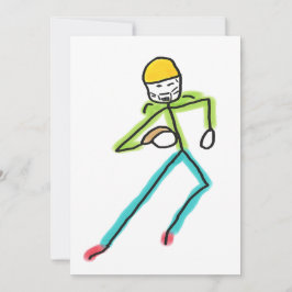Cartão De Festividades American Football Stickman