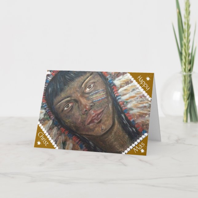 Cartão De Festividades American Indian Xmas Card (Frente)