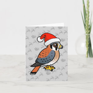 Cartão De Festividades American Kestrel Santa