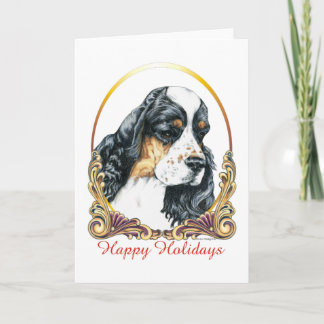 Cartão De Festividades Americano cocker spaniel Parti boas festas