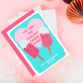 Cartão De Festividades Amigo Mais Legal Picolé Galentine do Dia dos Namor