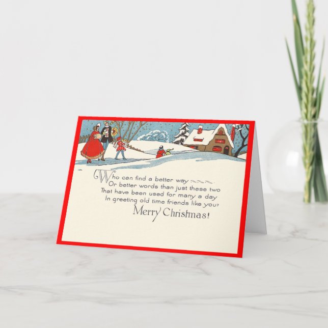 Cartão De Festividades Amigos de Natal (Frente)