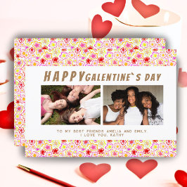 Cartão De Festividades Amigos do Dia dos Namorados Flor Galentine 2 Foto