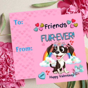 Cartão De Festividades Amigos Fofos Para Sempre Valentines de Cachorrinho