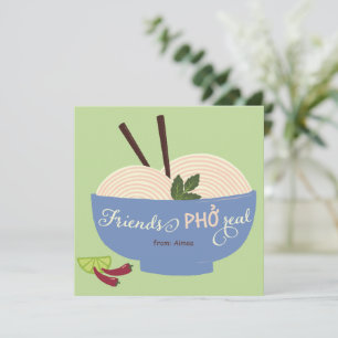 Cartão De Festividades Amigos Pho Real Noodle Valentine