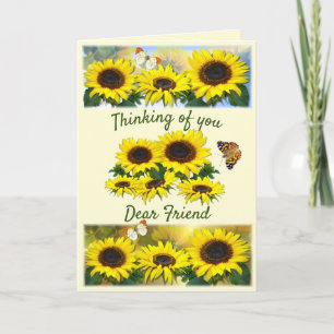 Cartão De Festividades Amizade Cristã Sunny Sunflower Personalizada 
