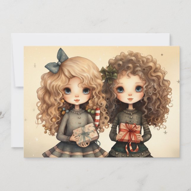 Cartão De Festividades Amizade e Esperança: Uma Bênção de Natal (Frente)