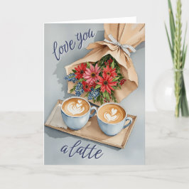 Cartão De Festividades Amo-te café latino