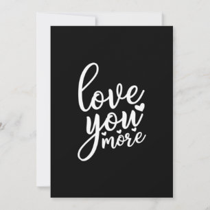 Cartão De Festividades Amo Você Mais Design Mínimo Estilo Preto