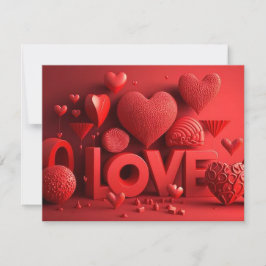 CARTÃO DE FESTIVIDADES AMOR 3D