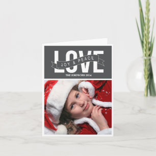 Cartão De Festividades Amor, Alegria & Paz