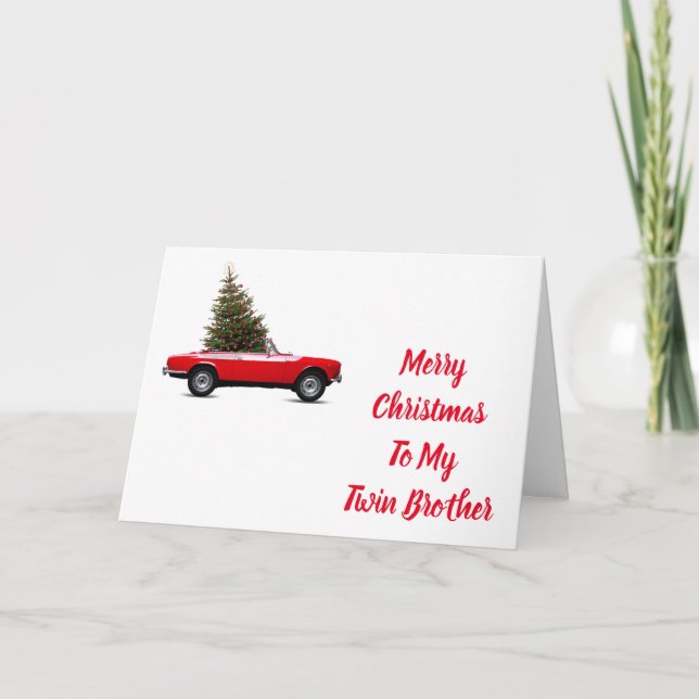 CARTÃO DE FESTIVIDADES AMOR AO MEU IRMÃO GÊMEO NO NATAL (Frente)