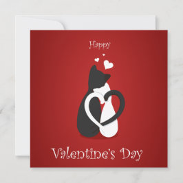 Cartão De Festividades Amor bonito dos gatos do dia dos namorados