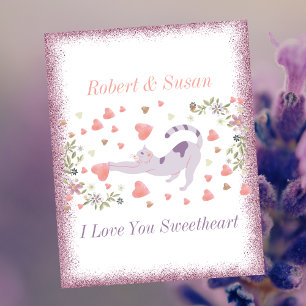 Cartão De Festividades Amor Coração Moderno Trendy Bonito Dia de os namor