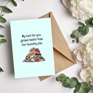 Cartão De Festividades Amor Crescente, Pilha Crescente Dito de Amor Engra