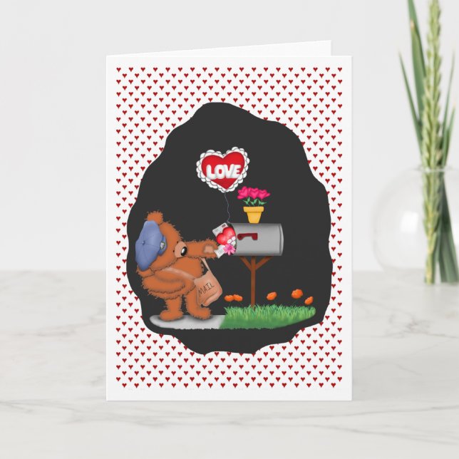 Cartão De Festividades Amor da caixa postal nenhum texto para dentro (Frente)