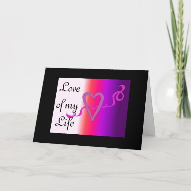 Cartão De Festividades Amor da minha vida (Frente)