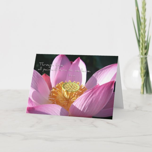 Cartão De Festividades Amor de Lotus (Frente)