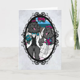 Cartão De Festividades Amor de Newfy (Dia dos Namorados, Casamento, Anive