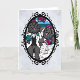 Cartão De Festividades Amor de Newfy (Dia dos Namorados, Casamento, Anive