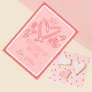 Cartão De Festividades Amor Divertido Fofo Luz Dia dos Namorados