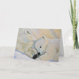 Cartão De Festividades Amor do urso polar