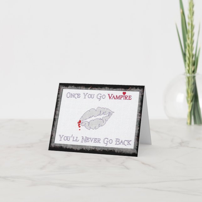 Cartão De Festividades Amor do vampiro (Frente)