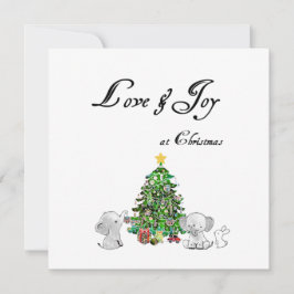Cartão De Festividades Amor e alegria no Natal - CARD