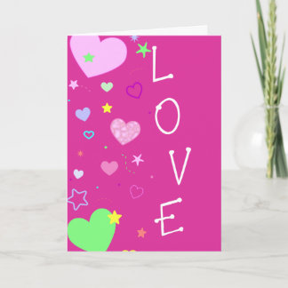 Cartão De Festividades Amor e corações