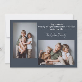 Cartão De Festividades Amor e Luz | Colagem de fotos da família Hanukkah